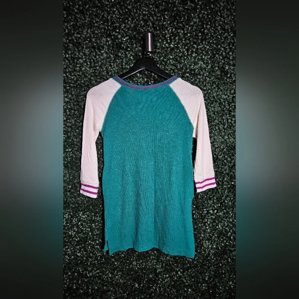 Old Navy Teal and Cream Kids Raglan Dress